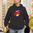 KAPOW Action Super Hero Retro Comic Book Bubble Superhero Men Hoodie