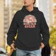 Library Book Fair Queen Vibe Groovy Retro School Reading Men Hoodie