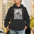 Life Is Short Buy The Book Skeleton Book Lover Reading Men Hoodie