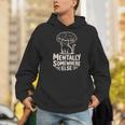 Mentally Somewhere Else Cat Coffee Books Lover Men Hoodie