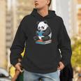 Panda With Glasses Reading Book Librarian Panda Men Hoodie