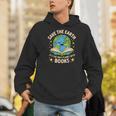 Planet With Books Reader Reading Environmentalist Earth Day Men Hoodie