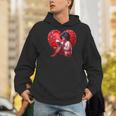 Pretty Girl With Book And Hearts For Valentine's Day Men Hoodie Pretty Girl With Book And Hearts For Valentine's Day Men Hoodie