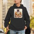 Pug Reading Books Sunflowers With Coffee Lover Owner Men Hoodie Pug Reading Books Sunflowers With Coffee Lover Owner Men Hoodie
