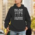 Read Banned Book Lover Skeleton Reading Librarian Halloween Men Hoodie