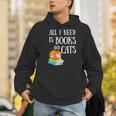 Reader All I Need Is Books And Cats Cat Lover Kitten Reading Men Hoodie
