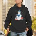 Snowman Reading Book Lover Librarian Reading Men Hoodie