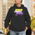 Threadless Grey Sky Chai Nonbinary Pride Book Stack Graphic Men Hoodie