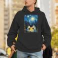Van Gogh Starry Night Ghost Book Reading Camping Halloween Men Hoodie