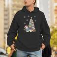 Women's Book Lovers Christmas Tree Reading Penguin Holiday Bookworm Men Hoodie