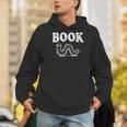 Women's Book Worm Visual Pun Vintage Reading Lover Men Hoodie