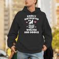 Women's Easily Distracted By Wolves And Books – Book & Wolf Lover Men Hoodie