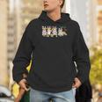Women's Group Bunny Corgis Easter Reading Book Hunting Eggs Owner Men Hoodie