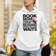 Book Mom Dog Lover Reading While My Dog Waits Premium Tri-Blend Men Hoodie