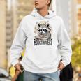 Booktrovert Raccoon Reading And Coffee For Book Lover Men Hoodie