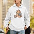 Capybara Reading a Book Cute Reading For Boys Girls Premium Tri-Blend Men Hoodie