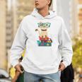 Cat Book Reader Nerd Men Hoodie