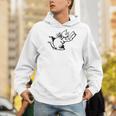Cat Reading a Book Print Men Hoodie