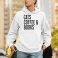 Cats Coffee And Books Men Hoodie