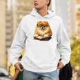 Cute Dog Pomeranian Reading Book Premium Tri-Blend Men Hoodie
