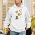 Cute Reading Cat With Kitten Dandelion Flowers Book Lover Men Hoodie Cute Reading Cat With Kitten Dandelion Flowers Book Lover Men Hoodie