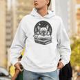 French Bulldog Reading Book Coffee Sky Glasses Men Hoodie