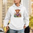 Highland Cow Book Floral Bookworm Librarian Cute Easter Day Men Hoodie Highland Cow Book Floral Bookworm Librarian Cute Easter Day Men Hoodie