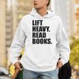 Lift Heavy Read Books Gym Apparel Weightlifters And Readers Men Hoodie