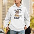 My Needs Are Simple Pug Dog Book Coffee Lover Men Hoodie