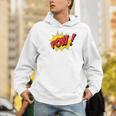 POW Comic Book Cartoon Pop Art Raglan Baseball Tee Men Hoodie POW Comic Book Cartoon Pop Art Raglan Baseball Tee Men Hoodie