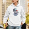Reading Read Books Reader Nerd Cartoon Astronaut Moon Men Hoodie