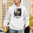 My Retirement Plan Cat Lover Wine Drinker Book Reader Men Hoodie