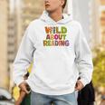 Wild About Reading Book Animal Teacher Children's Book Lover Men Hoodie Wild About Reading Book Animal Teacher Children's Book Lover Men Hoodie