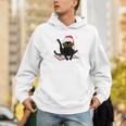Witchy Book Lover Christmas Cat Reading Mystic Bookworm Men Hoodie