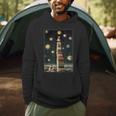 Astrologist Sitting On The Tower Of Stacked Up Books Starry Men Hoodie