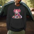 Axolotl Reading Bookworm Book Lovers Men Hoodie Axolotl Reading Bookworm Book Lovers Men Hoodie