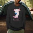 AXOLOTL Reads a Book READOLOTL Bookworm Axolotl Men Hoodie