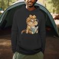 Baby Crocodile Small Book Reading Reptile Graphic Portrait Men Hoodie