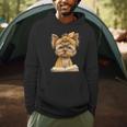 Baby Tiger Open Book Reading Graphic Portrait Round Glasses Men Hoodie