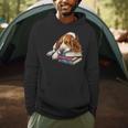 Basset Hound Books Dog Breed Graphic Men Hoodie Basset Hound Books Dog Breed Graphic Men Hoodie