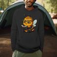 Bee Reading Book Lover Men Hoodie