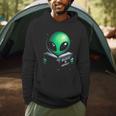 Believe In YourSelf Cute Alien Reading Book Men Hoodie