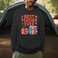 Best Teacher Ever Cute Apple Books School Classroom Vibes Men Hoodie Best Teacher Ever Cute Apple Books School Classroom Vibes Men Hoodie