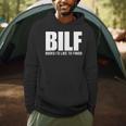 BILF Books I'd Like To Finish Humorous Book Lover Pun Men Hoodie BILF Books I'd Like To Finish Humorous Book Lover Pun Men Hoodie