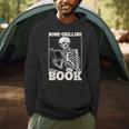 Bone-Chilling Book Skeleton Reading Bookworm Book Lovers Men Hoodie