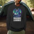 Book Dragons And Books Reading Lover Men Hoodie
