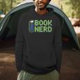 Book Nerd Pixel Retro Reading Bibliophile Gamer Men Hoodie