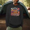 Book Peace Bookworm Hippie Rainbow Peace Sign Men Hoodie