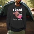 Book Reading Anglerfish I Read Past My Bed Time Librarian Men Hoodie