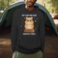 Bookish Girl Present Just a Girl Who Loves Hamster And Books Men Hoodie